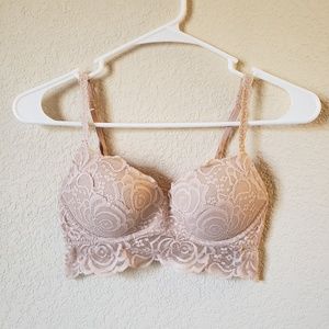 Victoria's Secret PINK Nude Lace Push-Up Bralette